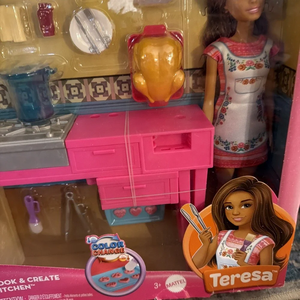 Brand New Barbie and Teresa Recipe for Friendship Doll Cook Create Kitchen 20 Pc